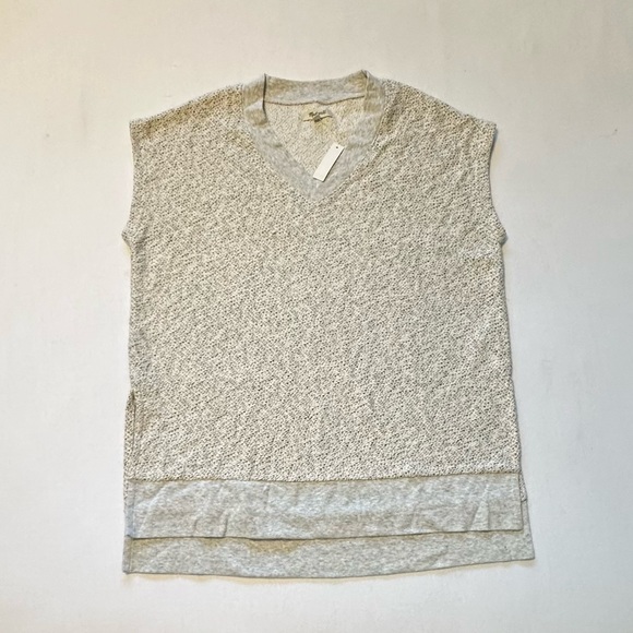 NWT Madewell Marled V-Neck Tunic Sweater Vest - Picture 7 of 16